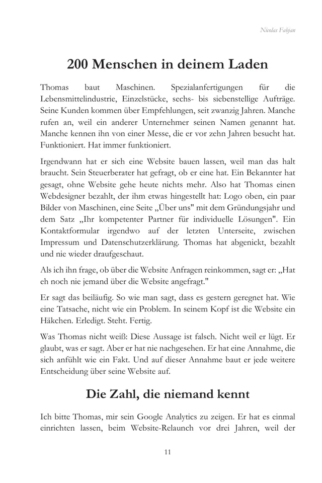 Buchseite: Kapitel 1 - 200 Menschen in deinem Laden