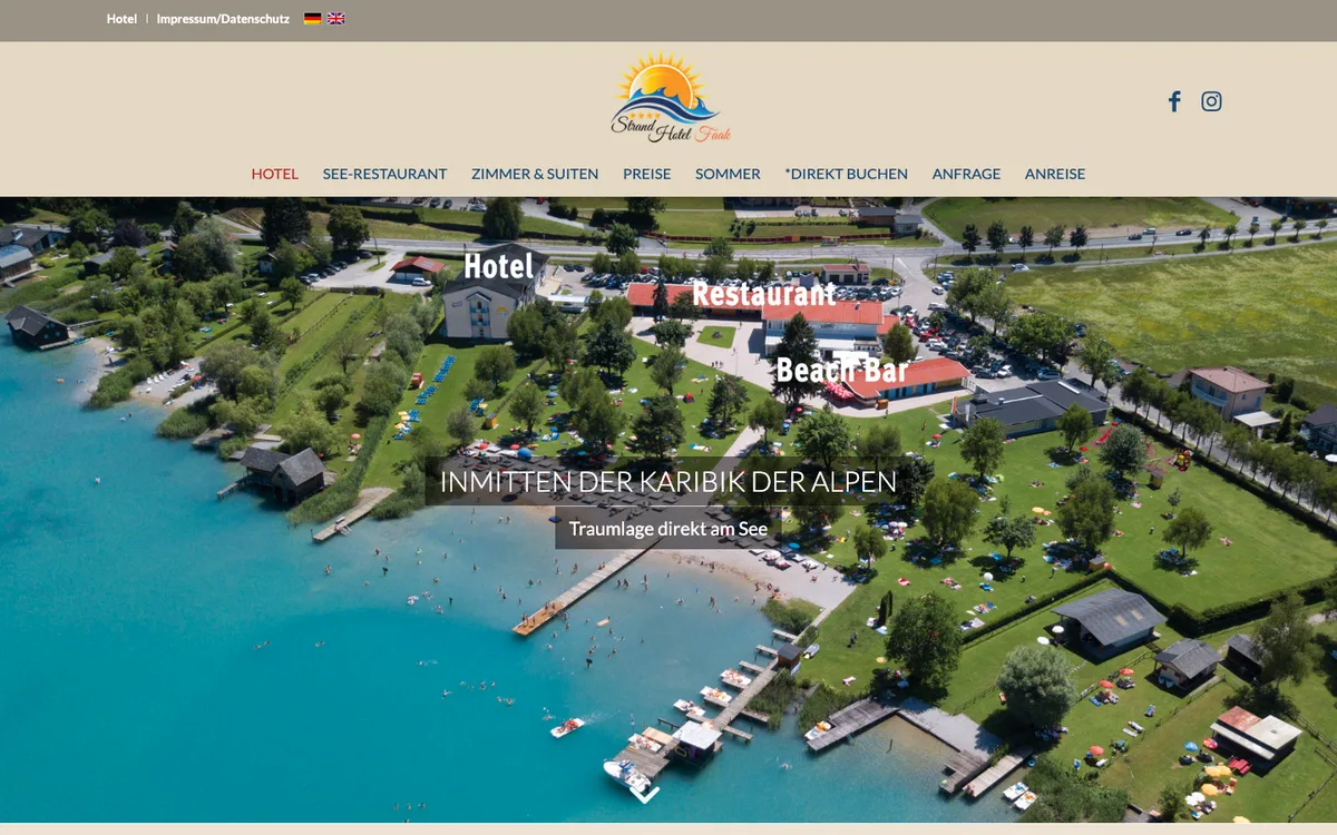 The old website before the relaunch