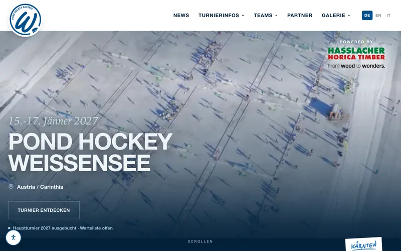 Website Pondhockey Austria