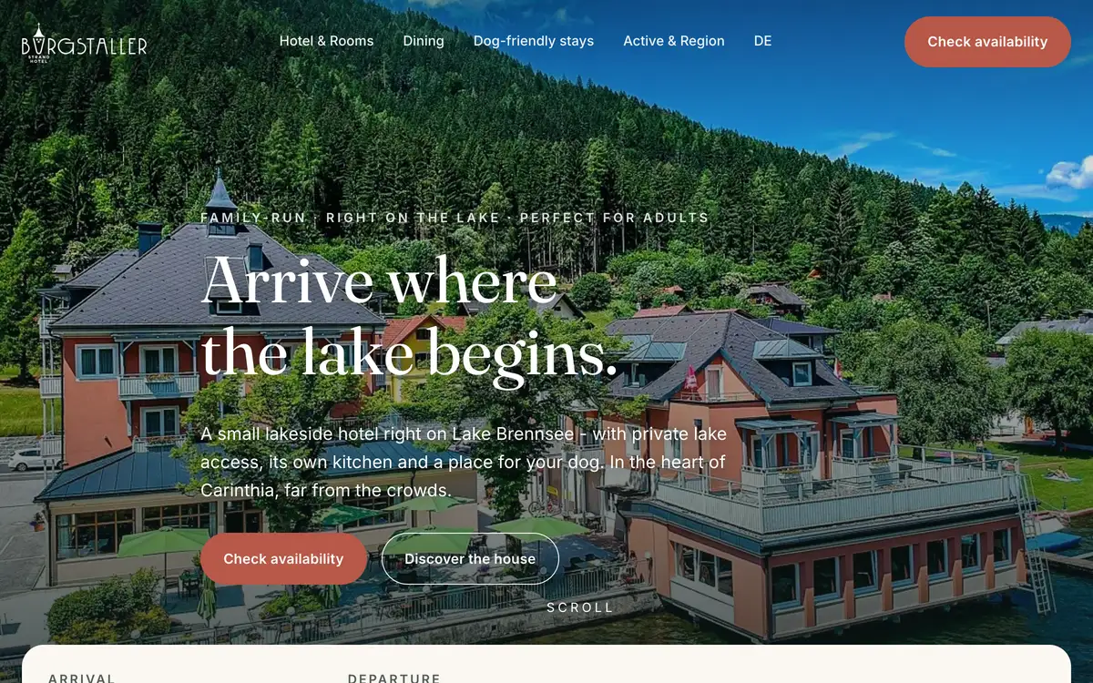 The English version of the website - a proper language version instead of auto-translation